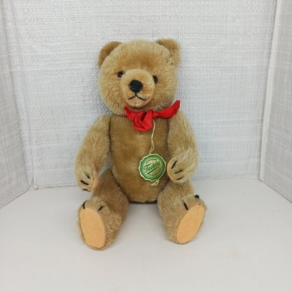 Vintage 1960-1970s Plush 10" Hermann Teddy Bear, Paper tags, Working Growler - Picture 3 of 16